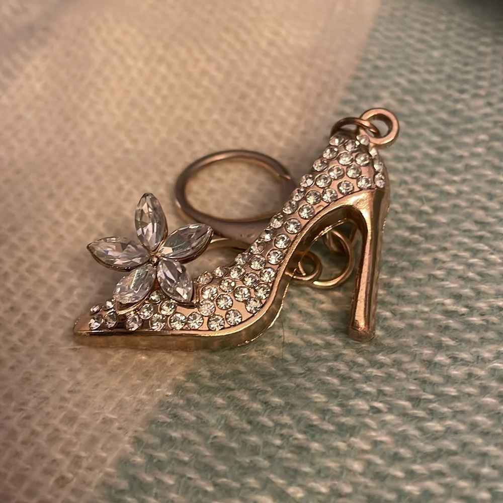 Rhinestone Shoe Key Ring